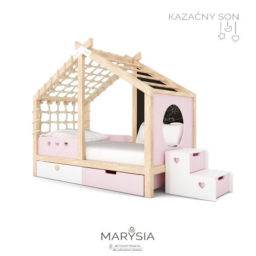 Детская кроватка для девочки Маруся и Сказочный Сон (3004G)-1